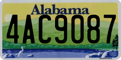 AL license plate 4AC9087