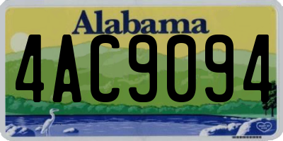 AL license plate 4AC9094