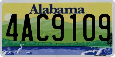 AL license plate 4AC9109