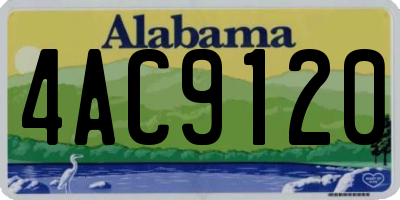 AL license plate 4AC9120
