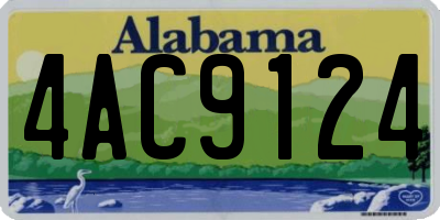 AL license plate 4AC9124