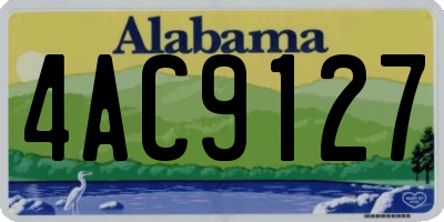 AL license plate 4AC9127