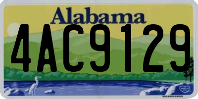 AL license plate 4AC9129