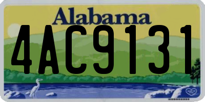 AL license plate 4AC9131