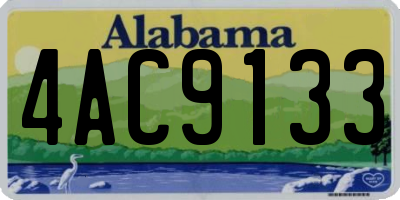 AL license plate 4AC9133