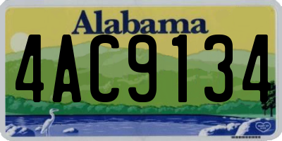 AL license plate 4AC9134