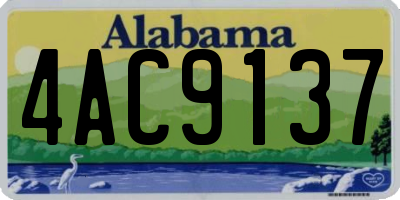 AL license plate 4AC9137