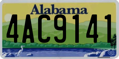 AL license plate 4AC9141