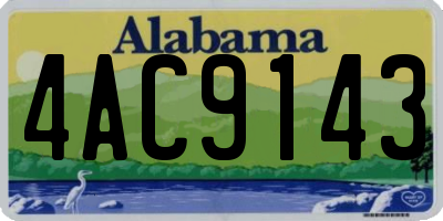 AL license plate 4AC9143