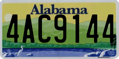 AL license plate 4AC9144