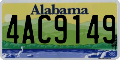 AL license plate 4AC9149
