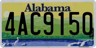 AL license plate 4AC9150