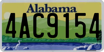 AL license plate 4AC9154