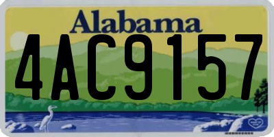 AL license plate 4AC9157