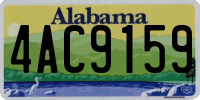 AL license plate 4AC9159