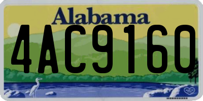 AL license plate 4AC9160