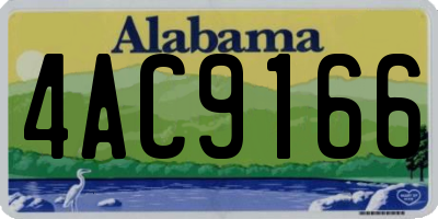 AL license plate 4AC9166