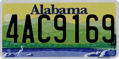 AL license plate 4AC9169