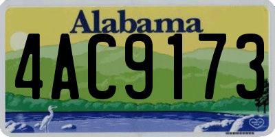 AL license plate 4AC9173