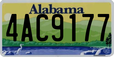 AL license plate 4AC9177