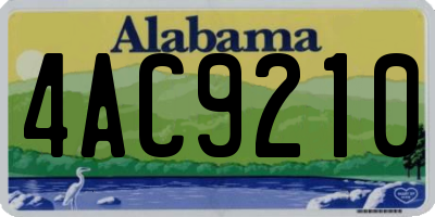 AL license plate 4AC9210