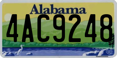 AL license plate 4AC9248