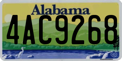 AL license plate 4AC9268