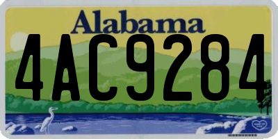 AL license plate 4AC9284