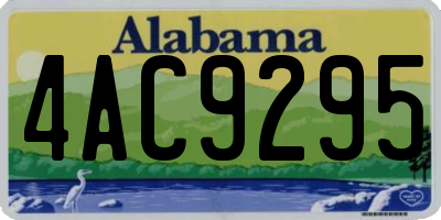 AL license plate 4AC9295