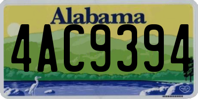 AL license plate 4AC9394