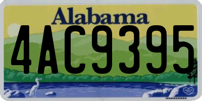 AL license plate 4AC9395