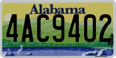 AL license plate 4AC9402