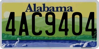 AL license plate 4AC9404