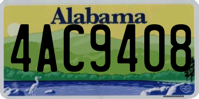 AL license plate 4AC9408