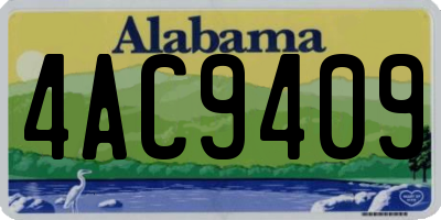 AL license plate 4AC9409