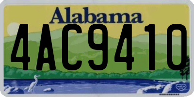 AL license plate 4AC9410