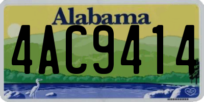 AL license plate 4AC9414