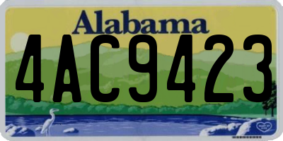 AL license plate 4AC9423