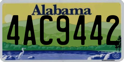 AL license plate 4AC9442