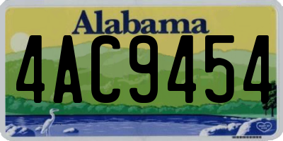 AL license plate 4AC9454