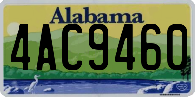 AL license plate 4AC9460