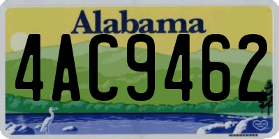 AL license plate 4AC9462