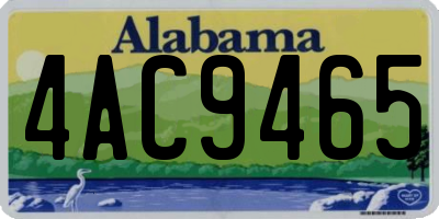AL license plate 4AC9465