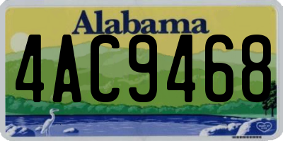AL license plate 4AC9468
