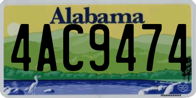 AL license plate 4AC9474