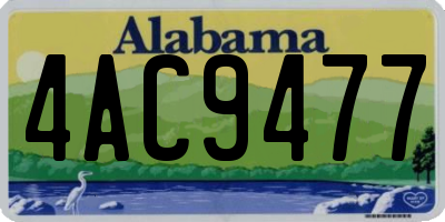 AL license plate 4AC9477
