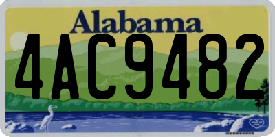 AL license plate 4AC9482