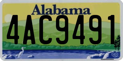 AL license plate 4AC9491