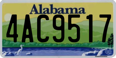 AL license plate 4AC9517