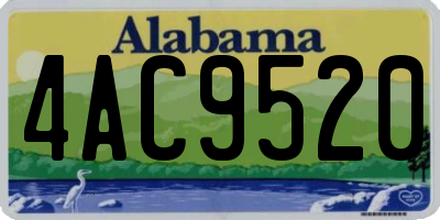 AL license plate 4AC9520
